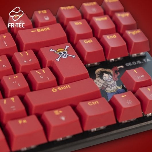 FR-TEC PC One Piece Luffy Teclado Gaming Mecânico TKL Retroiluminado