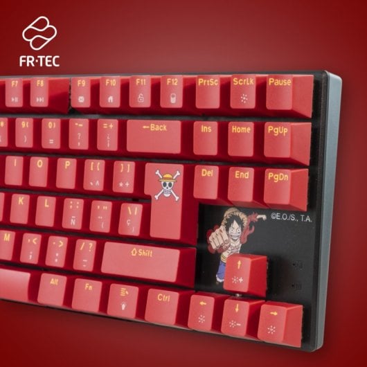FR-TEC PC One Piece Luffy Teclado Gaming Mecânico TKL Retroiluminado