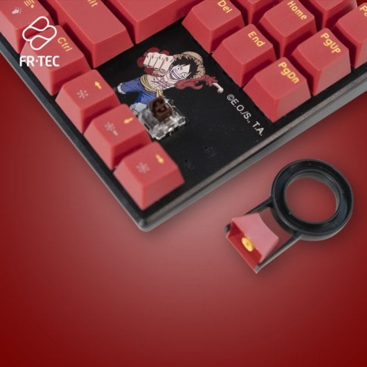 FR-TEC PC One Piece Luffy Teclado Gaming Mecânico TKL Retroiluminado