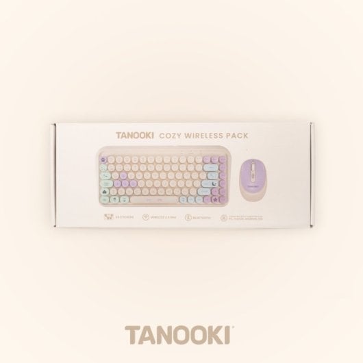 FR-TEC PC Tanooki Pack Teclado + Ratón Inalámbrico 1600DPI