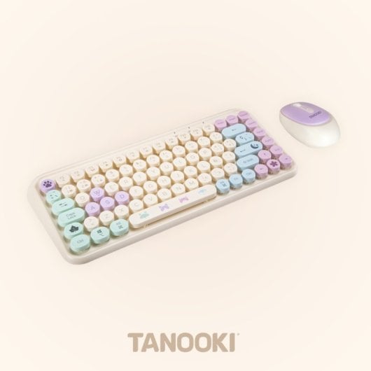 FR-TEC PC Tanooki Pack Teclado + Ratón Inalámbrico 1600DPI