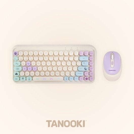 FR-TEC PC Tanooki Pack Teclado + Ratón Inalámbrico 1600DPI