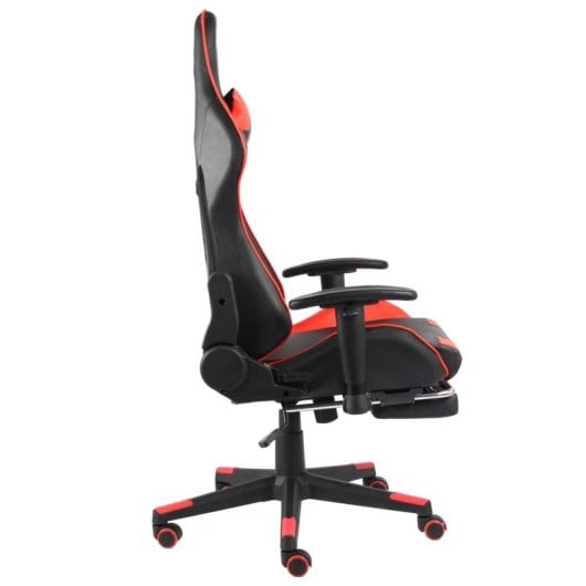 Chaise de jeu VidaXL Elite avec repose-pieds rouge