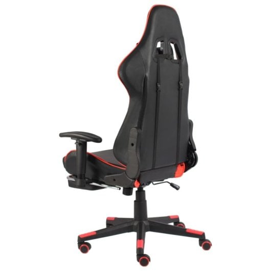 Chaise de jeu VidaXL Elite avec repose-pieds rouge