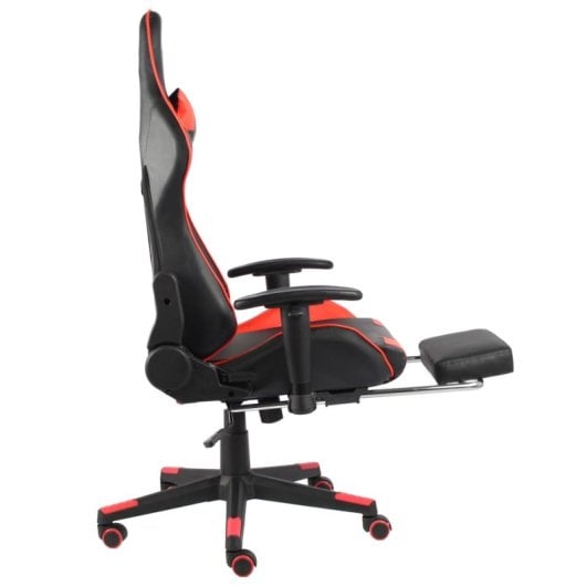 Chaise de jeu VidaXL Elite avec repose-pieds rouge