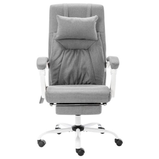 VidaXL Ahissa Silla de Oficina con Función Masaje Reclinable Gris