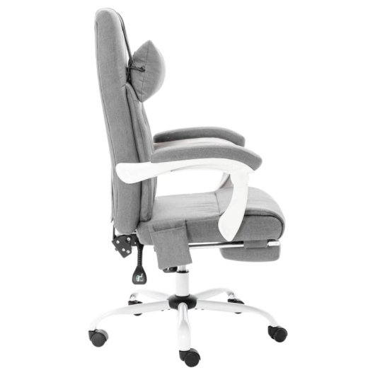 VidaXL Ahissa Silla de Oficina con Función Masaje Reclinable Gris