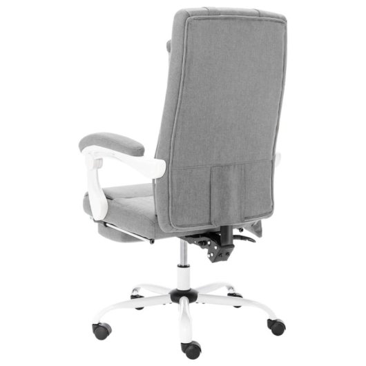 VidaXL Ahissa Silla de Oficina con Función Masaje Reclinable Gris