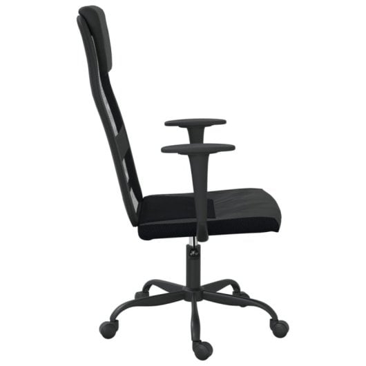 VidaXL Amapola Silla de Oficina con Altura Ajustable Negro
