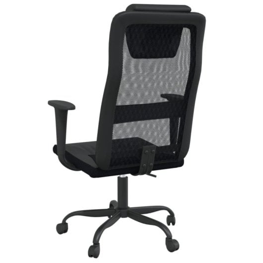 VidaXL Amapola Silla de Oficina con Altura Ajustable Negro