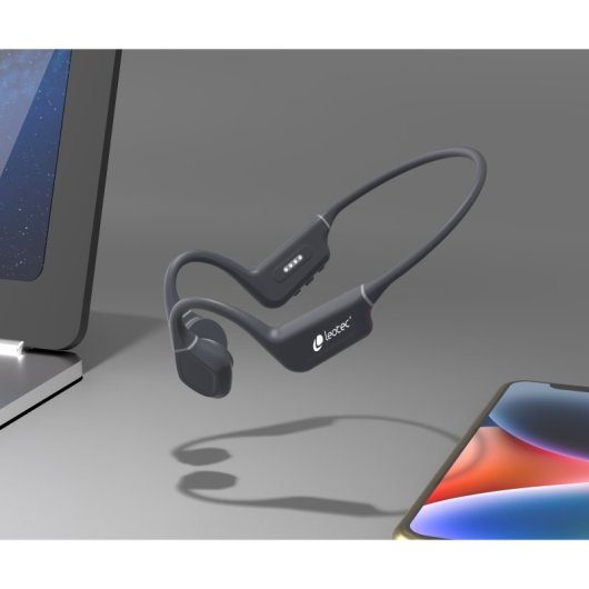Leotec Kuri Auriculares Inalámbricos de Conducción Ósea IPX5 Gris