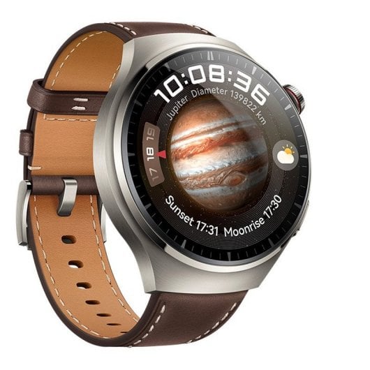 Huawei Watch 4 Pro Reloj Smartwatch 48mm con Caja de Titanio y Correa de Piel Marrón
