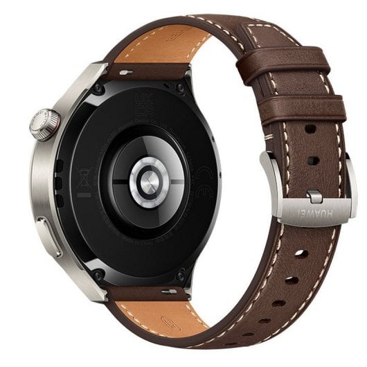 Huawei Watch 4 Pro Reloj Smartwatch 48mm con Caja de Titanio y Correa de Piel Marrón