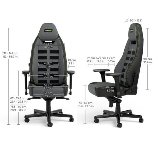 Noblechairs LEGEND Shure Edition Gaming Stuhl Grau/Schwarz