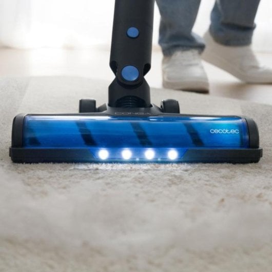 Cecotec Conga Rockstar 8500 Infinity Ergowet Animal Turbo T Aspirador Vertical 680W 4 em 1 Preto/Azul
