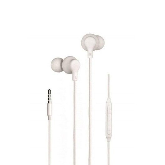 Auriculares Daewoo DW2014/15 con cable jack 3.5mm, micrófono integrado y aislamiento de ruido blancos