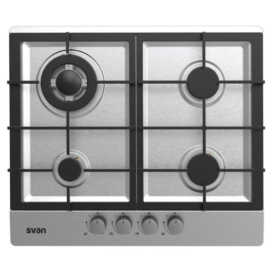 Svan SGW4600X Placa a Gás 4 Queimadores Ignição Automática 60cm Aço Inoxidável
