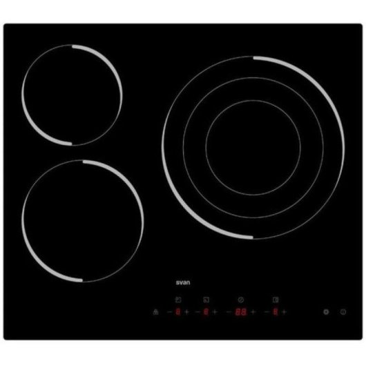 Placa Vitrocerâmica Svan SV3601 3 Fogões 6200W 59cm Preto