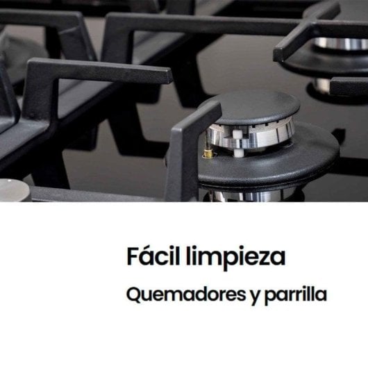 Placa de Gas Infiniton GG-429 4 Fuegos 60cm Cristal Negro