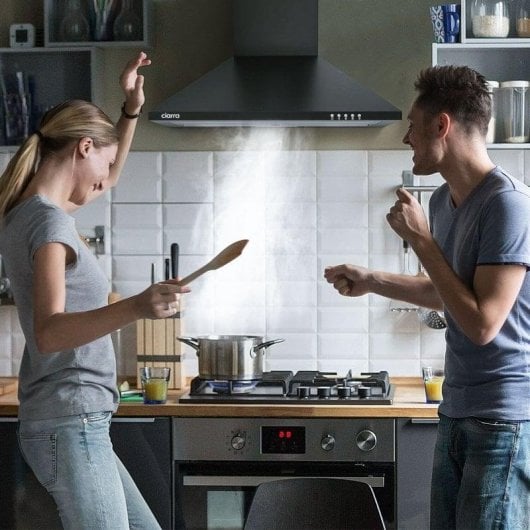 Dunstabzugshaube Ciarra AW6201B Umluft/Abluft 60cm LED Schwarz A++