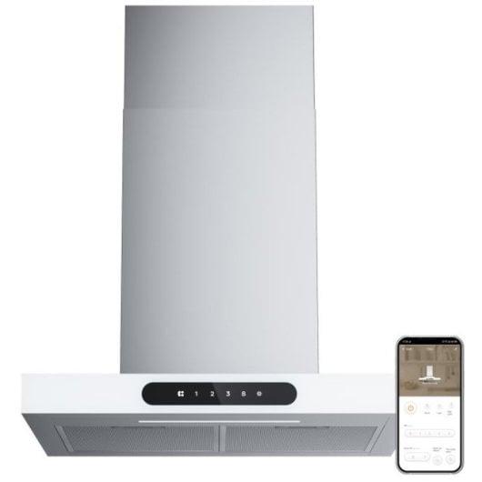 Ciarra CD6102W Hotte aspirante avec commande tactile et Wifi 60 cm 650 m3/h classe A+++ blanc