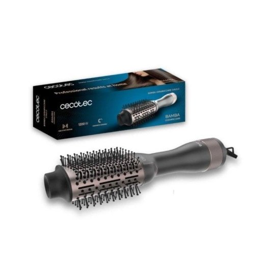Brosse Soufflante Multifonction Cecotec Bamba CeramicCare Single 1200W Céramique 3 Températures Air Froid Noir Rose