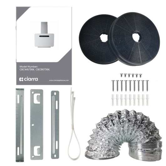 Ciarra CBCW6736K Campana Extractora con Control Táctil y Wifi 60cm 650m3/h Clase A+++ Blanco