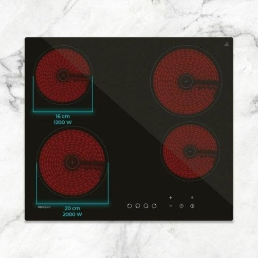 Kochfeld Cecotec Bolero Squad V 4001 4 Zonen 6000W Touchsteuerung Schwarz