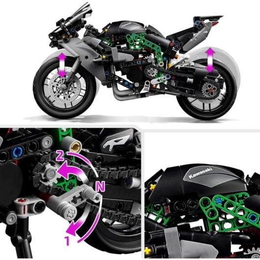 LEGO Technic Moto Kawasaki Ninja H2R 42170 643 pièces