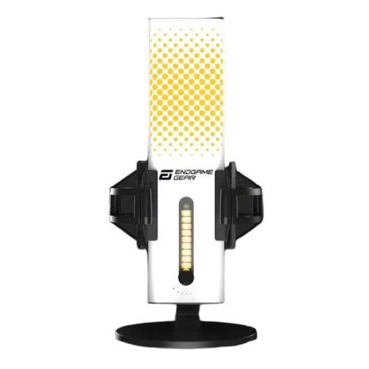 Endgame Gear XSTRM Micrófono USB con Iluminación RGB y Cancelación de Ruido AI Blanco