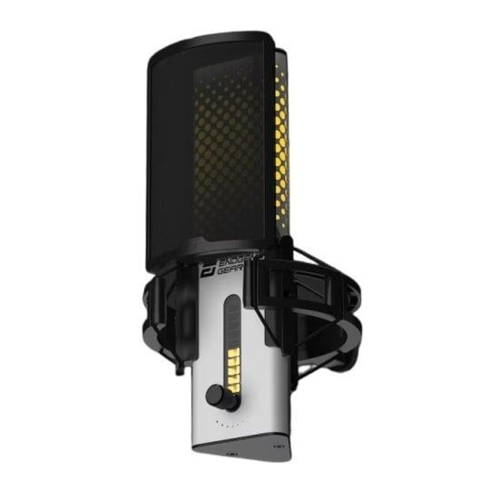 Endgame Gear XSTRM Micrófono USB con Iluminación RGB y Cancelación de Ruido AI Blanco