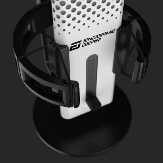 Endgame Gear XSTRM Micrófono USB con Iluminación RGB y Cancelación de Ruido AI Blanco