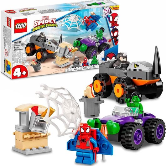 Lego Marvel Spidey y Su Superequipo Camiones de Combate de Hulk y Rino