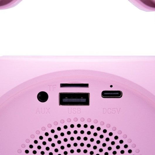 Cool Mini Karaoke Party Altavoz Bluetooth Portátil 6W + 2 Micrófonos Rosa