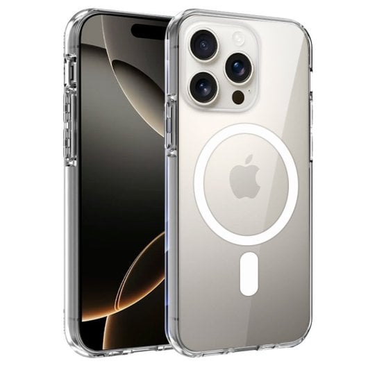 Coque magnétique transparente cool pour iPhone 16 Pro