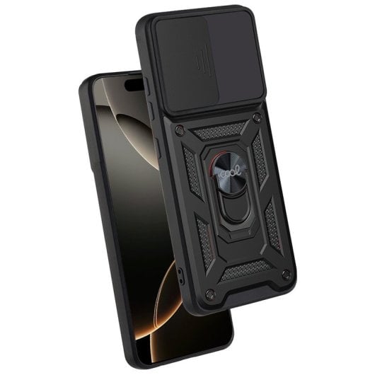 Cool Funda Hard Ring Negra para iPhone 16 Pro