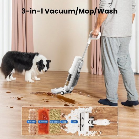 Aspirateur balai et vadrouille sans fil Proscenic F10 Pro blanc