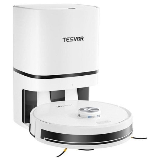 Tesvor S7 Pro AES Robot Aspirador 2 en 1 con Estación de Vaciado Automático 6000Pa Blanco