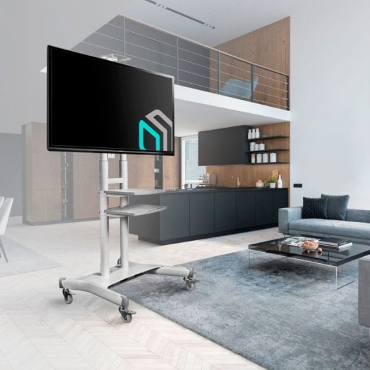 Onkron TS1881-W Support TV réglable en hauteur 50"/86" Vesa 800x500 Max 105Kg Blanc