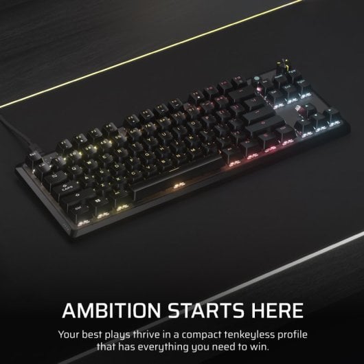 Corsair K70 CORE TKL Teclado Mecánico Gaming RGB Switch MLX Red v2 Negro