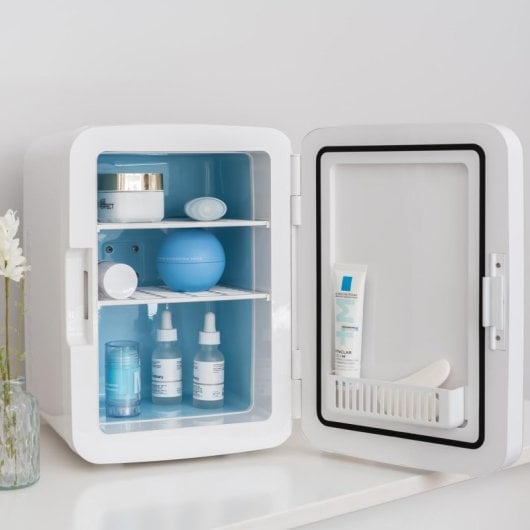 Mini frigorifero portatile Flamingueo con funzione caldo e freddo 10L 12V Bianco