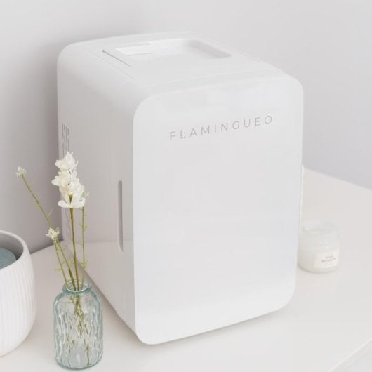 Mini frigorifero portatile Flamingueo con funzione caldo e freddo 10L 12V Bianco