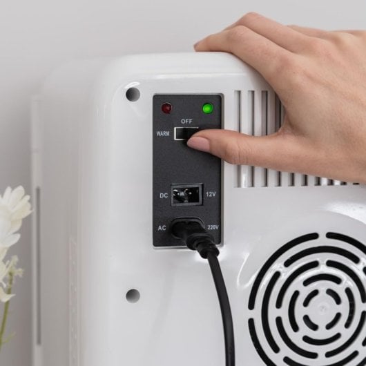 Mini frigorifero portatile Flamingueo con funzione caldo e freddo 10L 12V Bianco