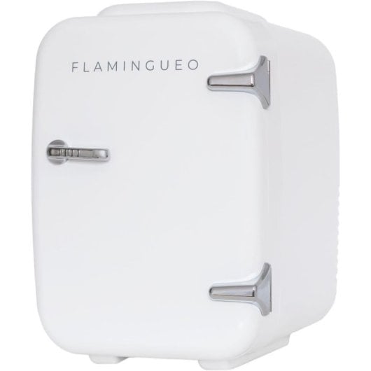 Flamingueo Mini-Kühlschrank mit Kälte- und Wärmefunktion, 4 l, 12 V, weiß