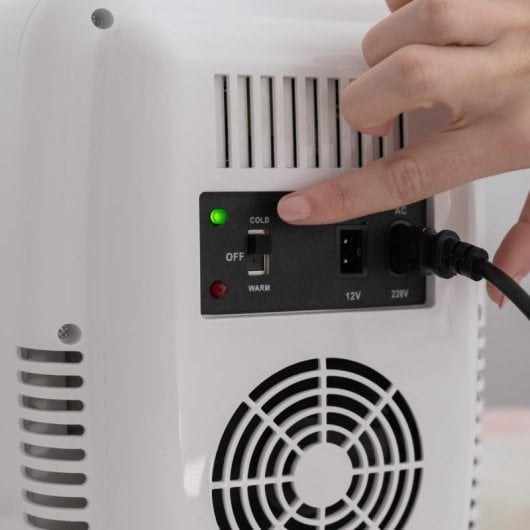 Flamingueo Mini-Kühlschrank mit Kälte- und Wärmefunktion, 4 l, 12 V, weiß