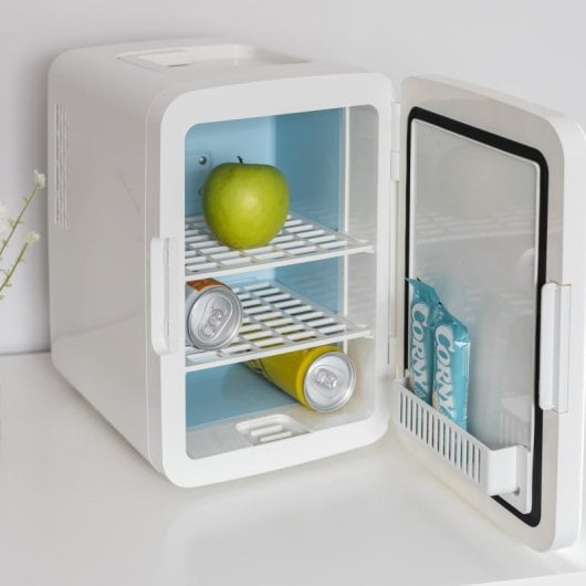 Flamingueo Mini Frigorífico para Quarto com Espelho e Função Frio e Calor 10L 12V