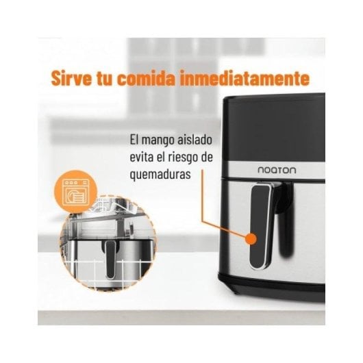 Heißluftfritteuse Noaton A62 Pro Plus 6,2L 1600W Edelstahl Touchscreen