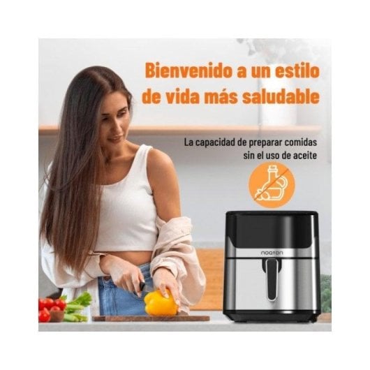Heißluftfritteuse Noaton A62 Pro Plus 6,2L 1600W Edelstahl Touchscreen
