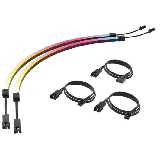 Corsair LS430 Aurora Pack Dos Tiras de Luces LED RGB 430mm Negras