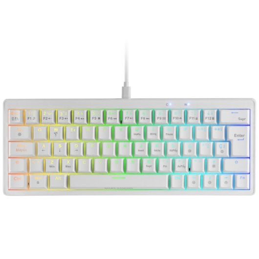 Mars Gaming Mkminipro Tastiera meccanica 60% RGB Switch hot-swap Blu spagnolo bianco